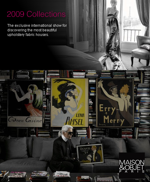 Poster de Karl Lagerfeld mis a l'honneur au salon Maison et Objet 2009