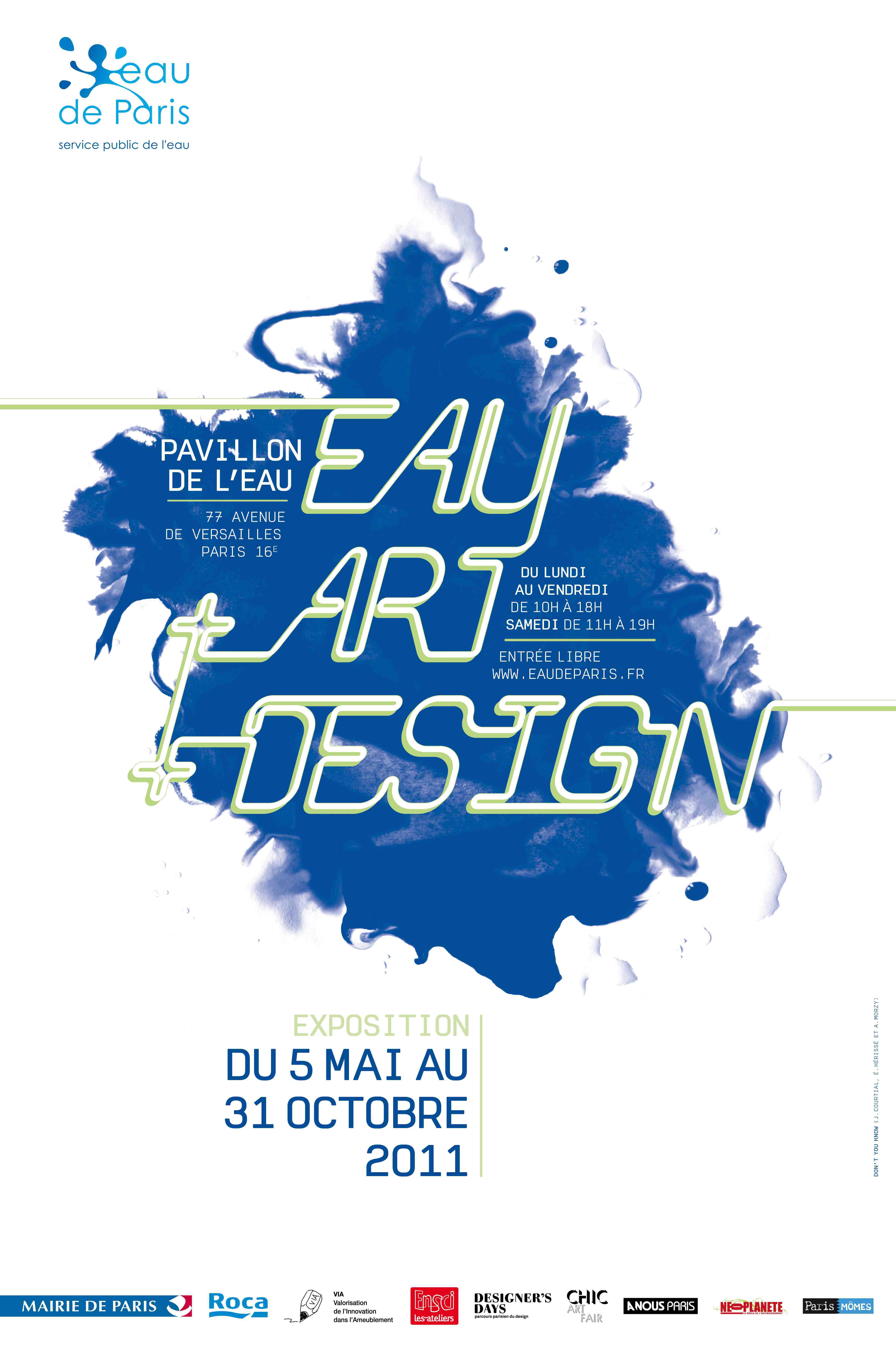 Poste de l'exposition Eau Art Design de eau de Paris