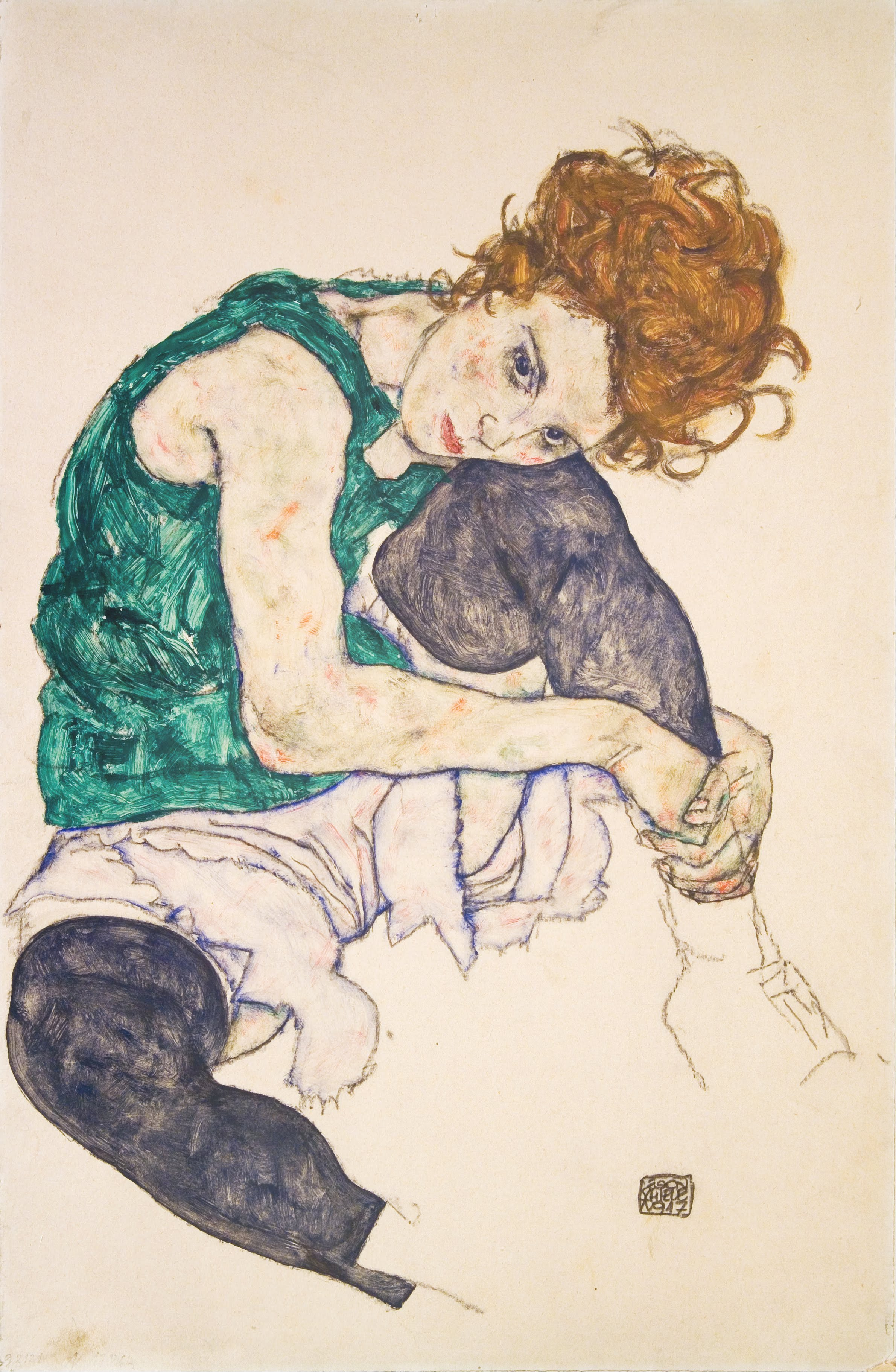 Egon_Schiele_-_Seated_Woman_with_Legs_Drawn_Up_(Adele_Herms)_-_Google_Art_Project.jpg